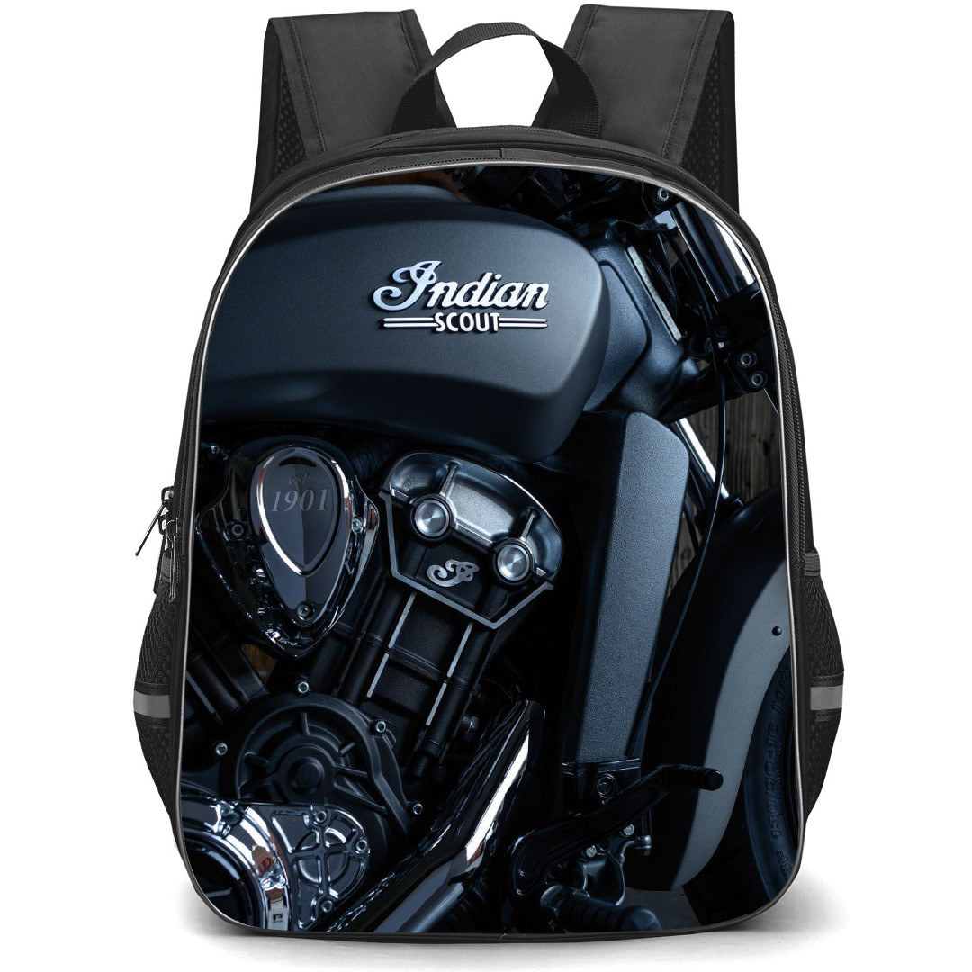 Motorbike Indian Backpack StudentPack - Motorbike Indian Scout Engine Bay Poster