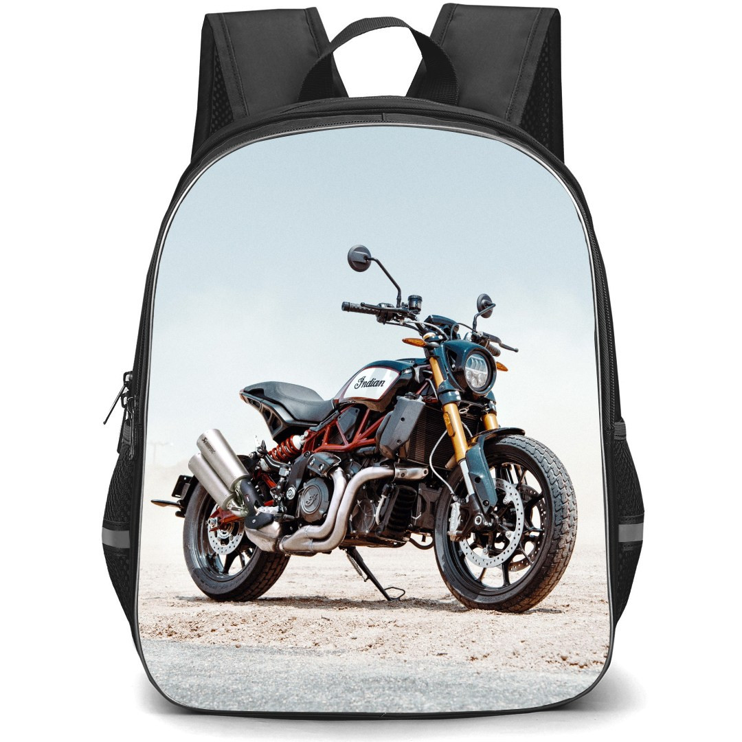 Motorbike Indian Backpack StudentPack - Motorbike Indian FTR 1200 On Sand Poster