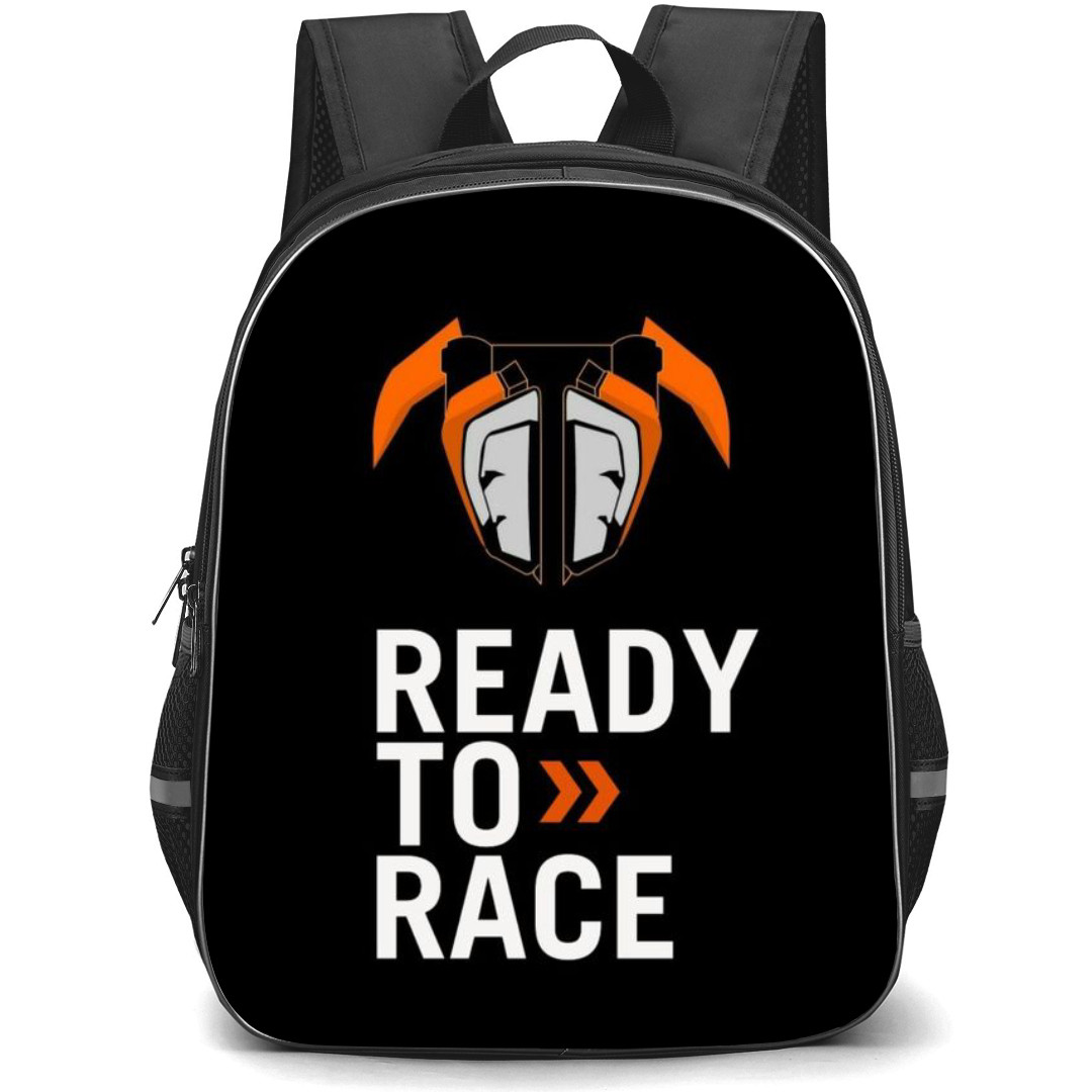 Motorbike KTM Backpack StudentPack - Motorbike KTM Duke Head Light Illustration Ready To Race Poster