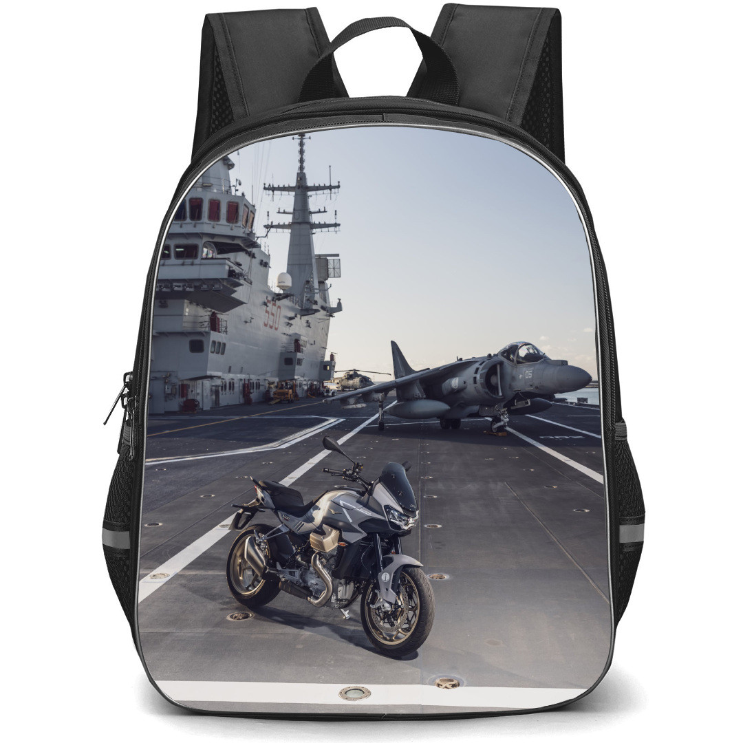 Motorbike Moto Guzzi Backpack StudentPack - Motorbike Moto Guzzi V100 Mandello Aviazione Navale On Aircraft Carriers