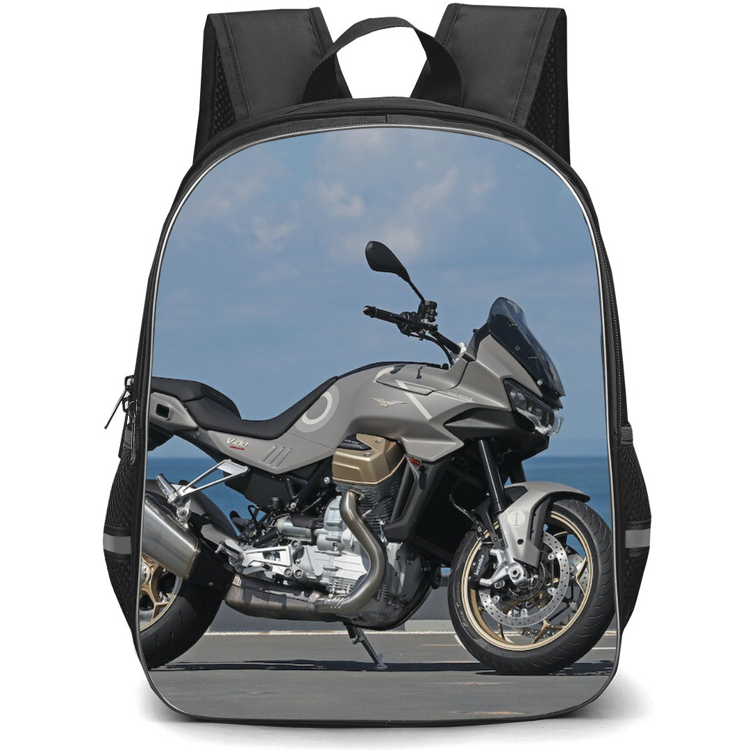 Motorbike Moto Guzzi Backpack StudentPack - Motorbike Moto Guzzi V100 Mandello Aviazione Navale On Ocean Background