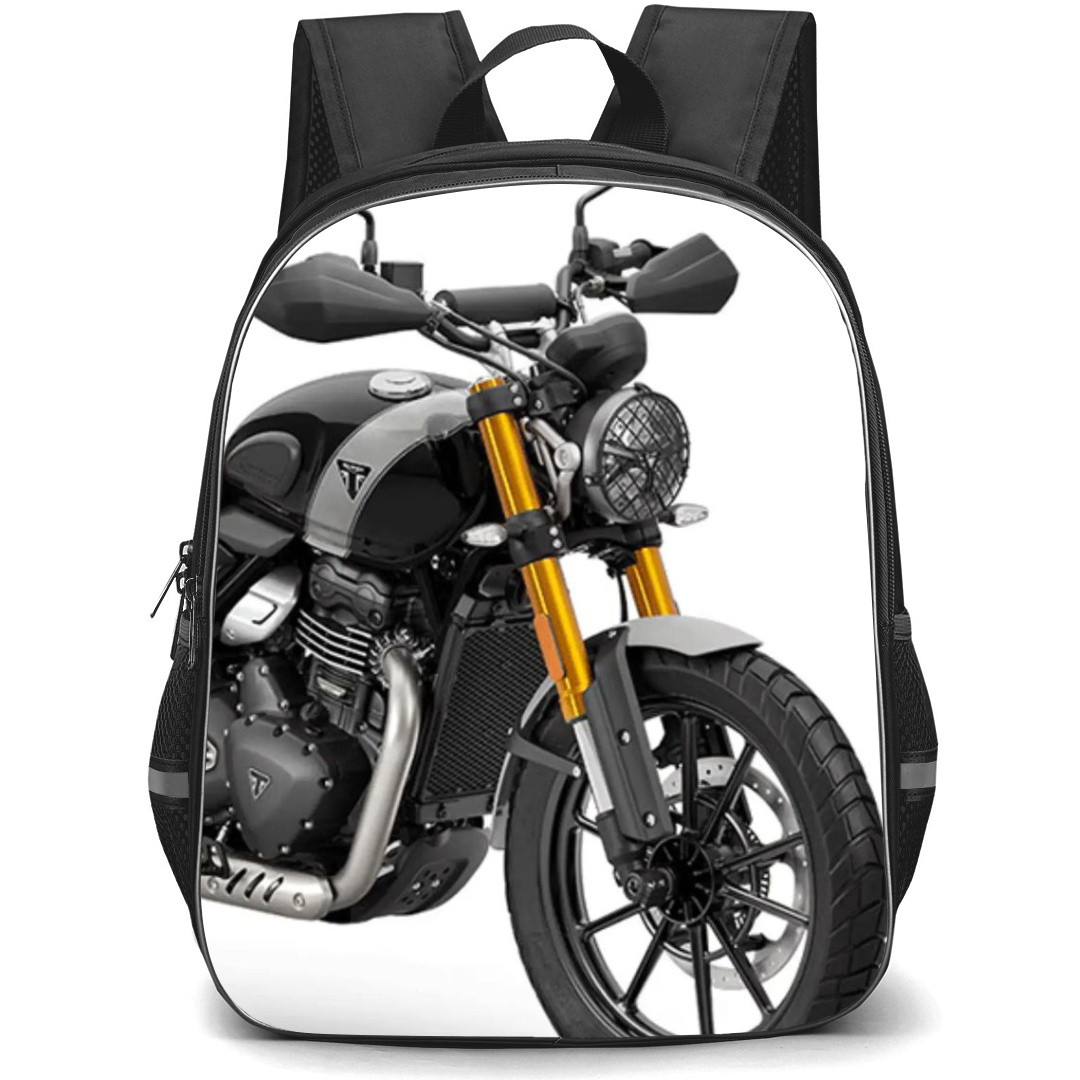 Motorbike Triumph Backpack StudentPack - Motorbike Triumph Scrambler 400X Front View Sticker