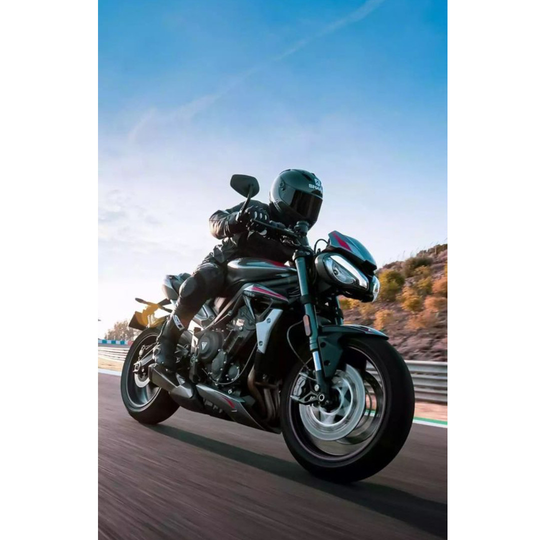 Motorbike Triumph Backpack StudentPack - Motorbike Triumph Speed Triple 1200 Red Color Poster