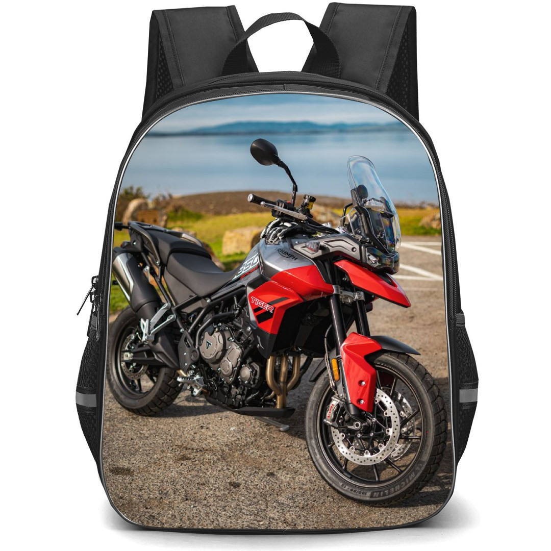 Motorbike Triumph Backpack StudentPack - Motorbike Triumph Tiger 850 Sport In A Sunny Day Poster
