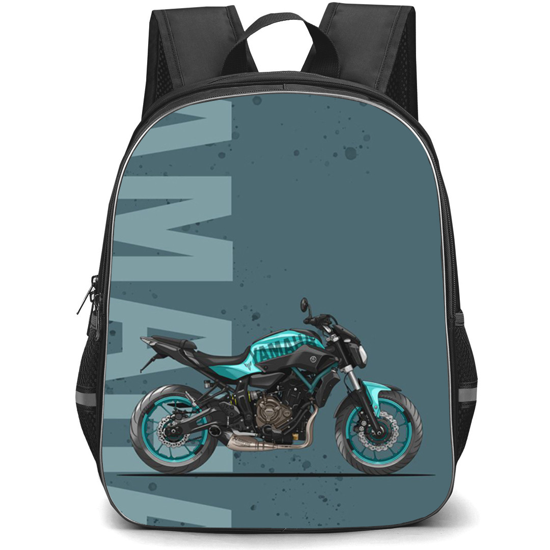 Motorbike Yamaha Backpack StudentPack - Motorbike Yamaha MT 09 Illustration Art Poster
