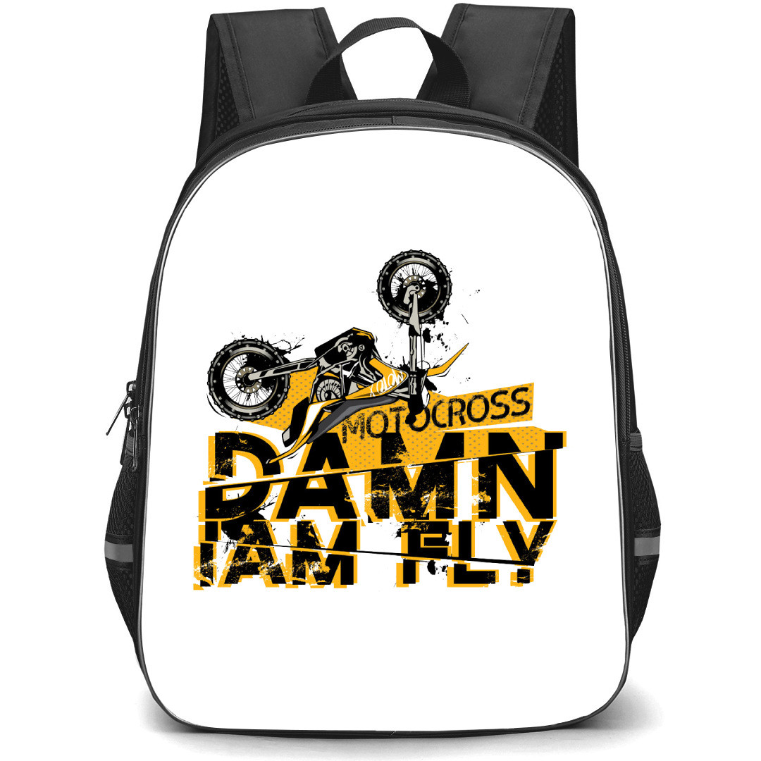 Motocross Backpack StudentPack - Motocross Damn I Am Fly Sticker