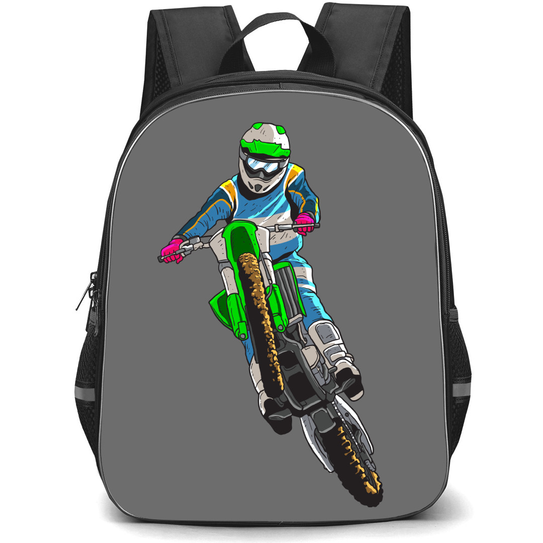 Motocross Backpack StudentPack - Motocross DirtBike Trail Vector Sticker
