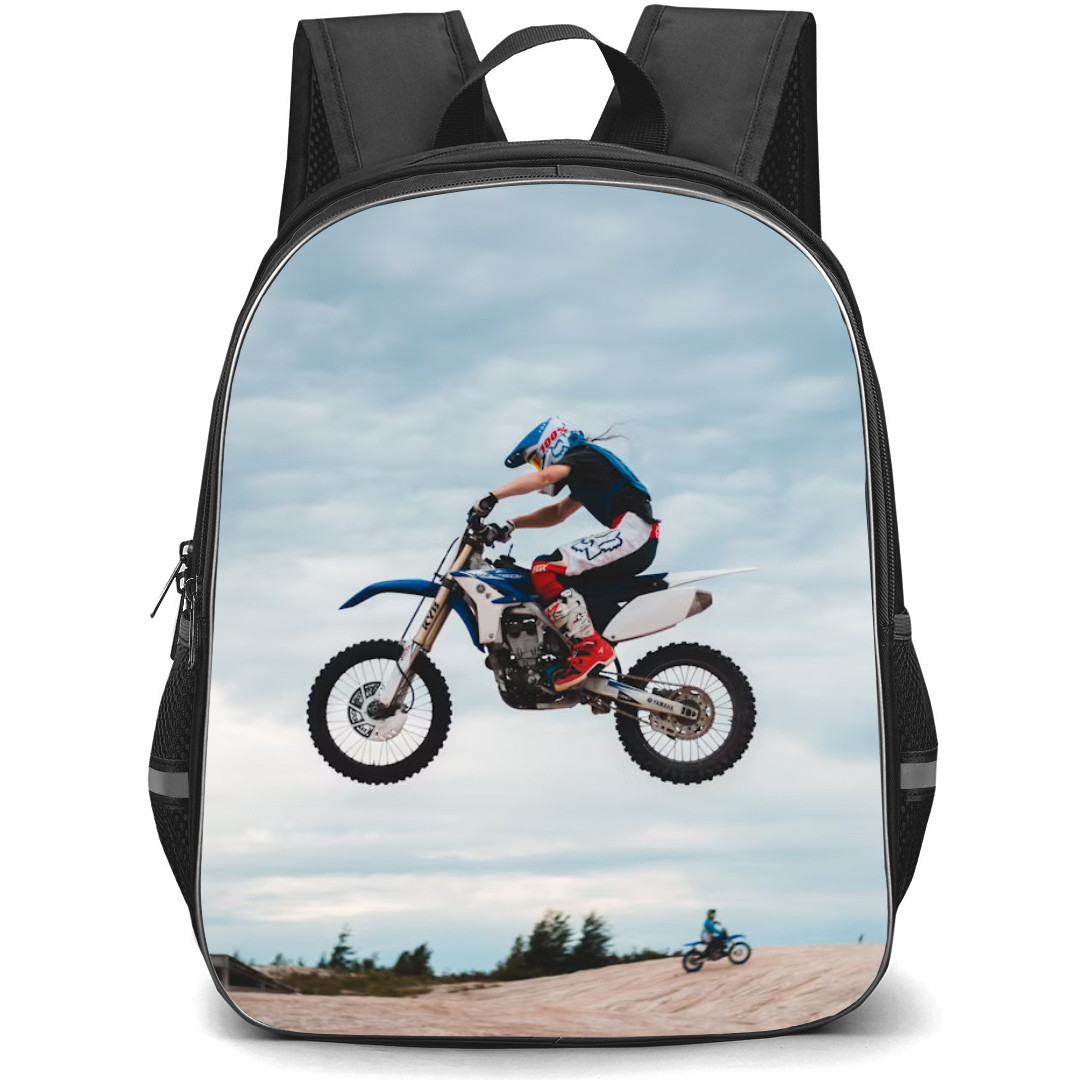 Motocross Backpack StudentPack - Motocross Dirtbiker Trick On Air Poster