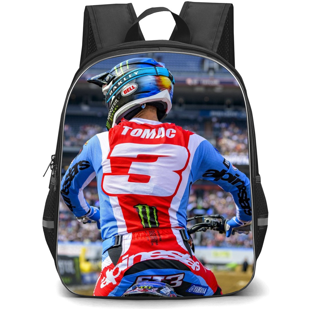 Motocross Eli Tomac Backpack StudentPack - Motocross Eli Tomac 3 Supercross 2024 Poster