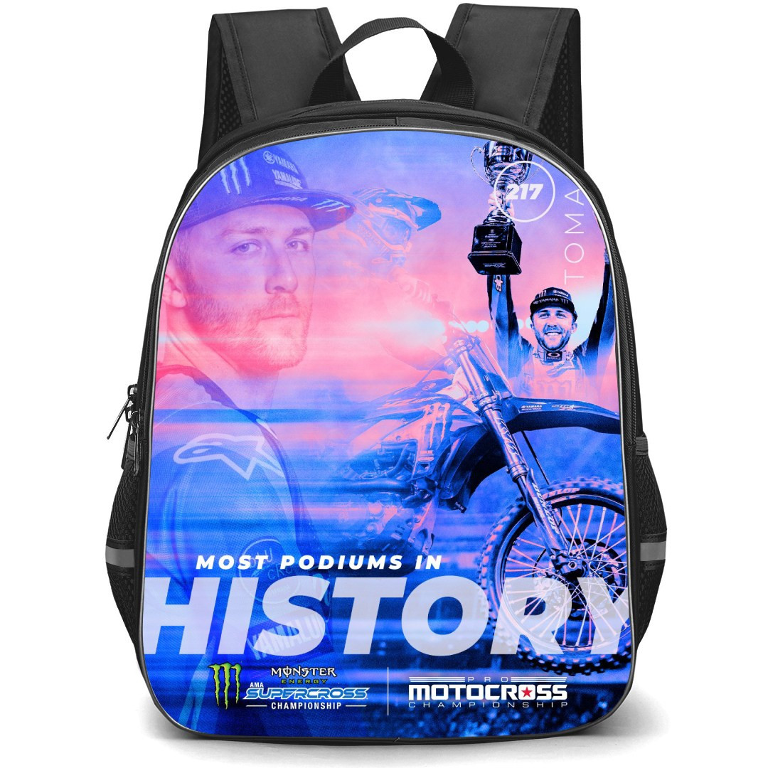 Motocross Eli Tomac Backpack StudentPack - Motocross Eli Tomac Most Podiums In History Poster