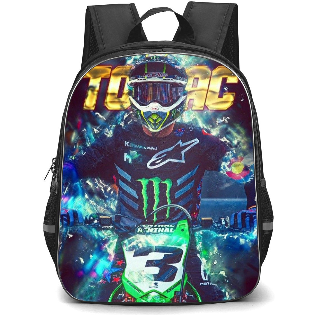 Motocross Eli Tomac Backpack StudentPack - Motocross Eli Tomac Riding Monster Dirtbike Poster