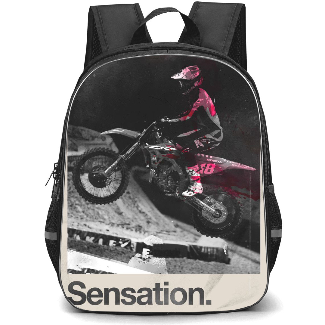 Motocross Jett Lawrence Backpack StudentPack - Motocross Jett Lawrence Sensation Grayscale Sticker