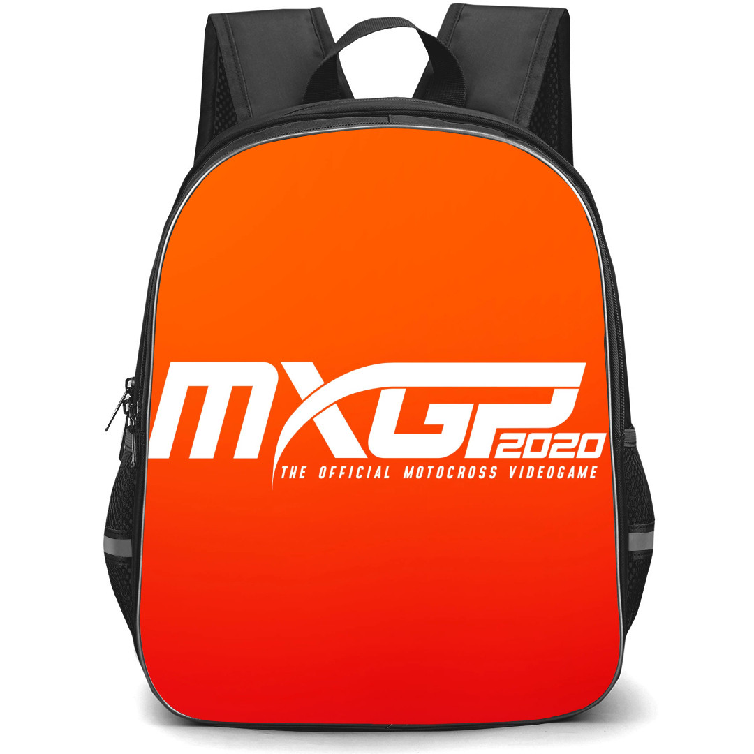 Motocross Backpack StudentPack - Motocross MXGP2020 Logo On Orange Background