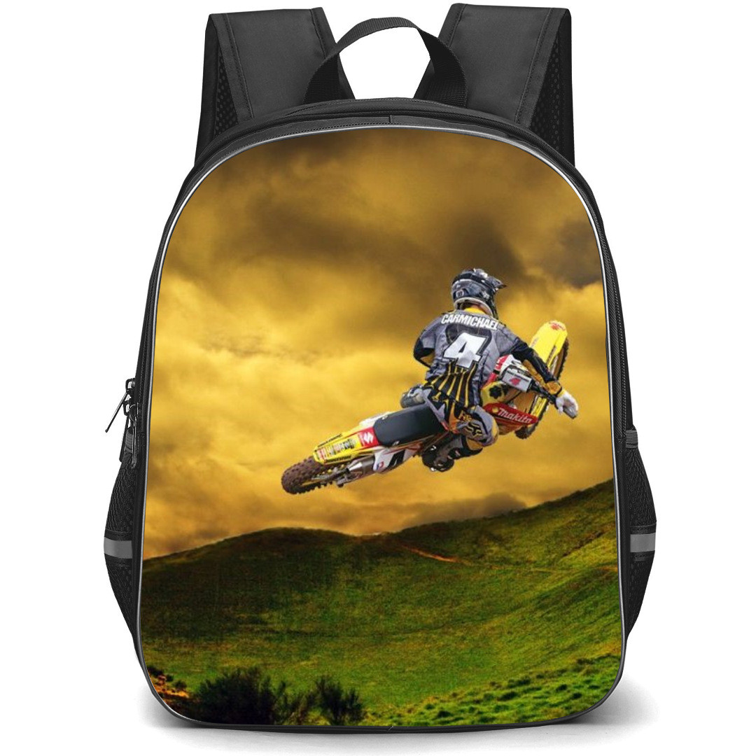 Motocross Ricky Carmichael Backpack StudentPack - Motocross Ricky Carmichael Jumping Deviantart Poster