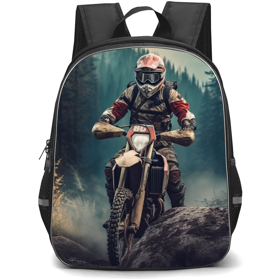 Motocross Backpack StudentPack - Motocross Travel With Dirtbike Poster