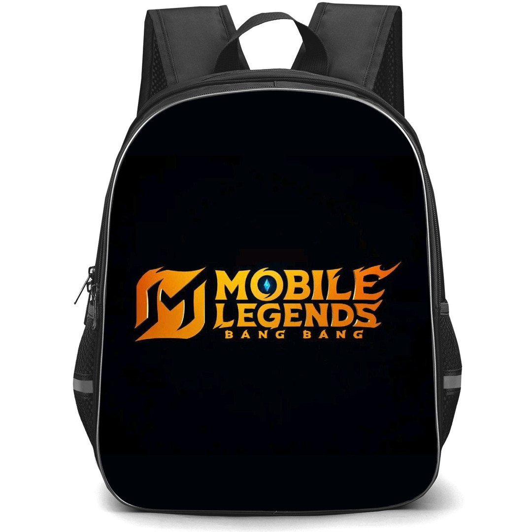 Mobile Legends Bang Bang Backpack StudentPack - Mobile Legends Bang Bang Logo On Black Background