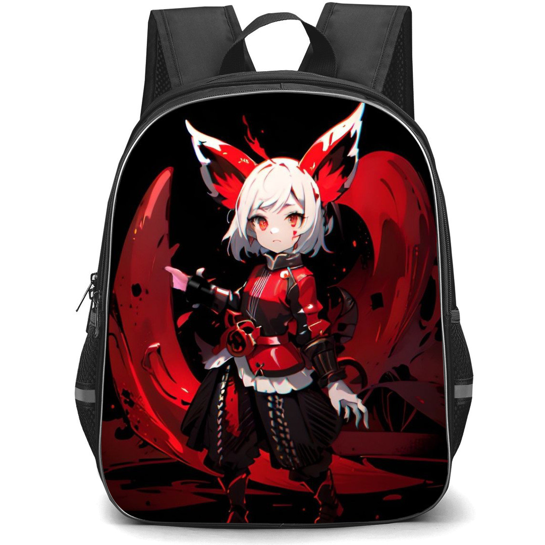 Mobile Legends Bang Bang Nana Backpack StudentPack - Nana Standing Red Anime Art On Black Background