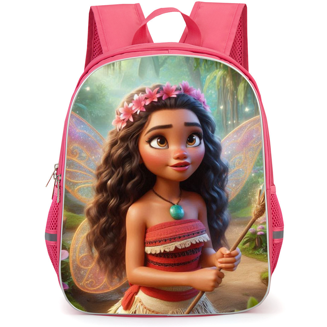 Moana Backpack StudentPack - Moana Wearing Butterfly Wings Animated Art
