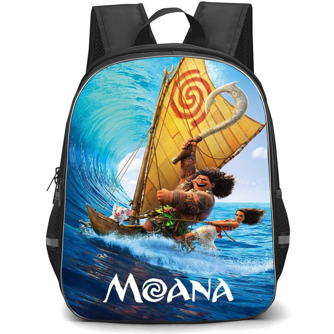 Moana Backpack StudentPack - Moana with Maui & Pua Sailing in a Big Waves