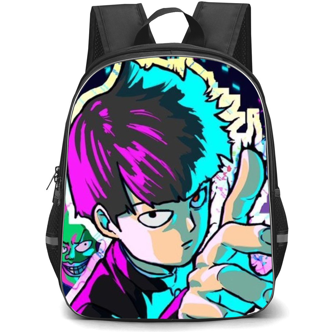 Mob Psycho 100 Backpack StudentPack - Mob Psycho 100 Anime Character Digital Drawing Poster