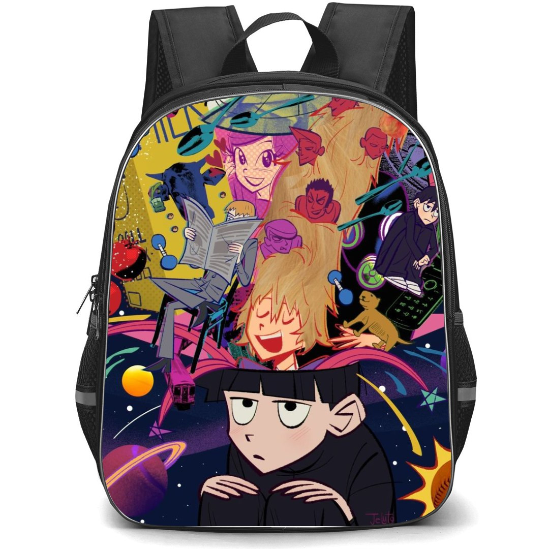 Mob Psycho 100 Backpack StudentPack - Mob Psycho 100 Animenyc Illustration Art