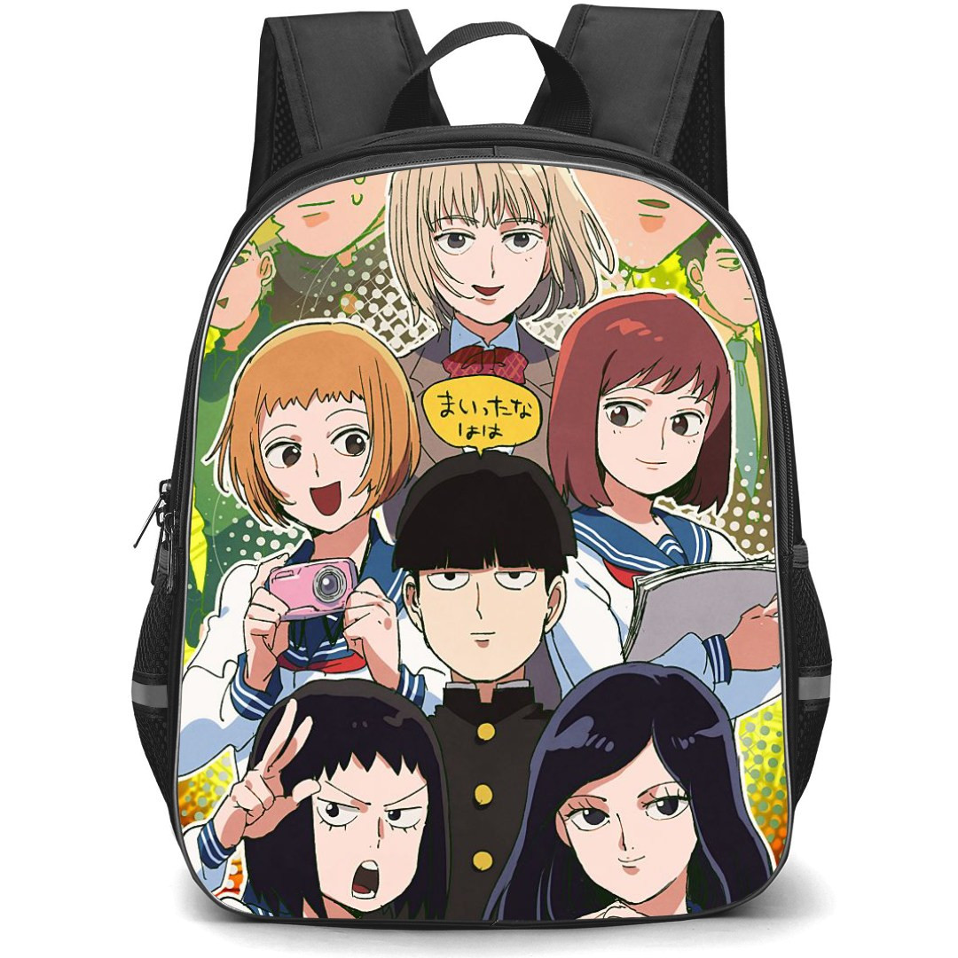 Mob Psycho 100 Backpack StudentPack - Mob Psycho 100 Cartoon Character Anime Art Poster