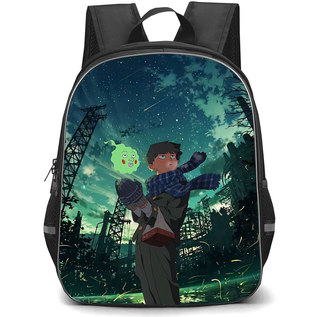 Mob Psycho 100 Backpack StudentPack - Dimple And Shigeo Kageyama In A Starry Night Anime Art