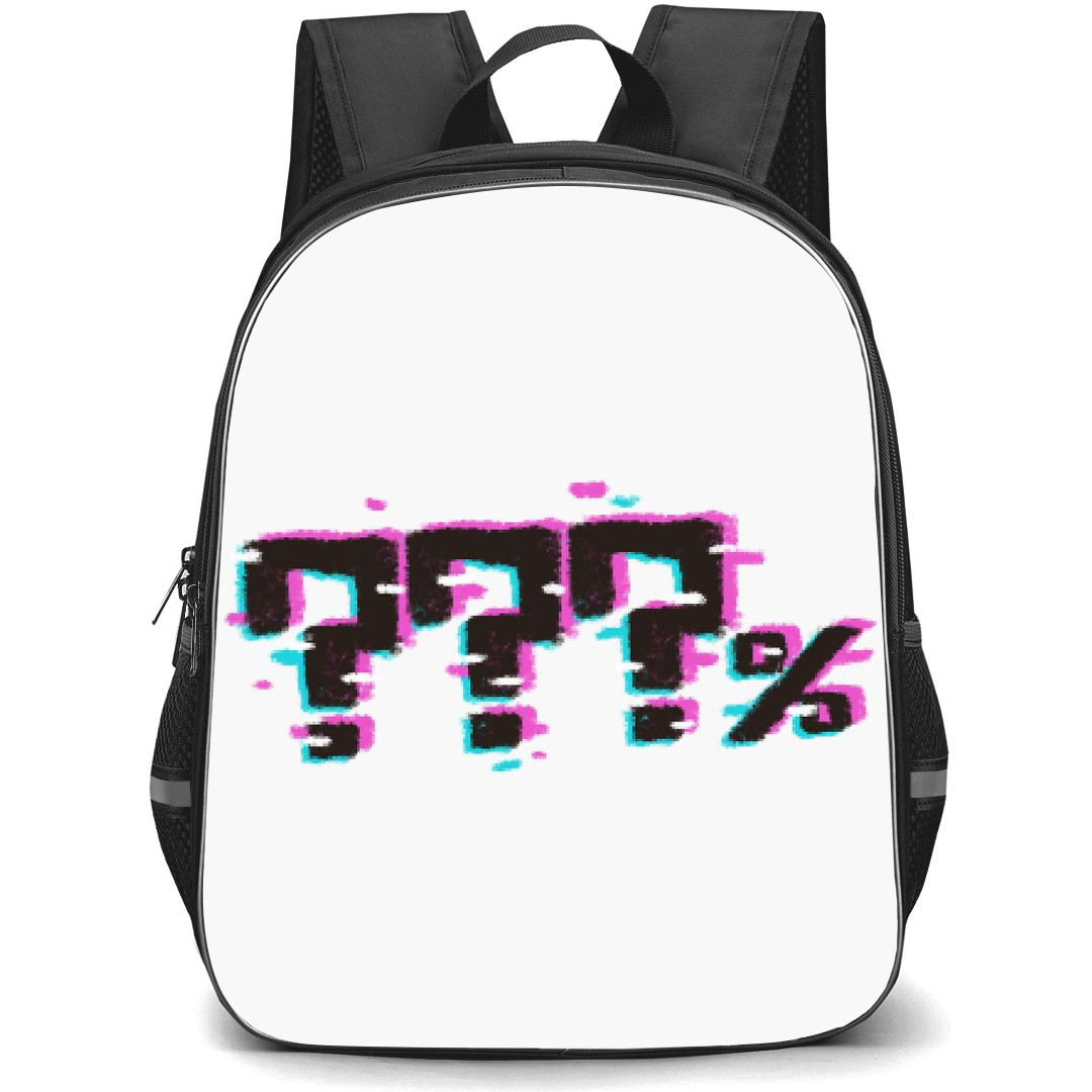 Mob Psycho 100 Backpack StudentPack - Mob Psycho 100 Mystery Percentage Glitch Pixel On White Background