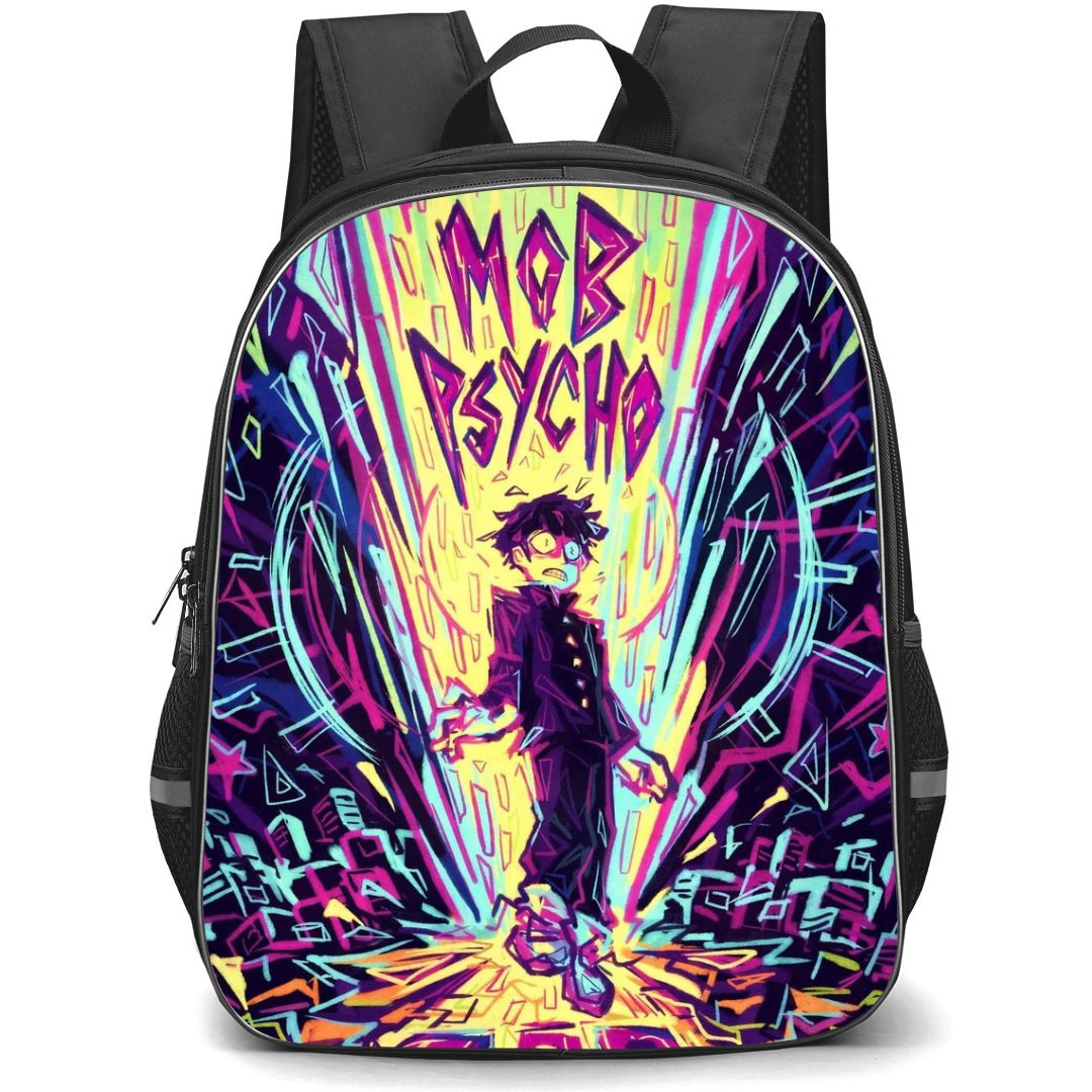 Mob Psycho 100 Shigeo Kageyama Backpack StudentPack - Shigeo Kageyama With His Extraordinary Powers Illustration Art