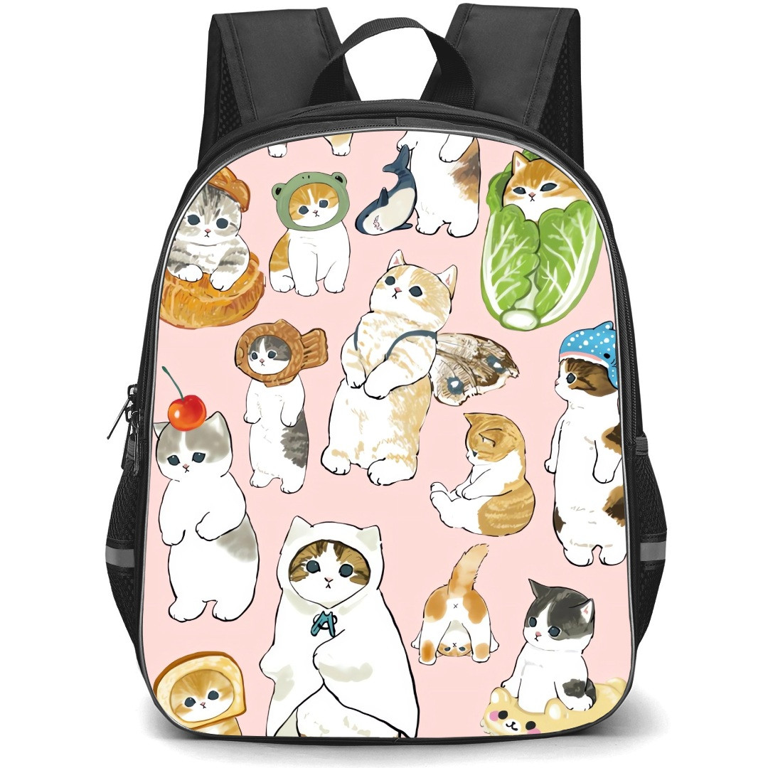 Mofusand School Backpack StudentPack - Characters Collage Pink Background
