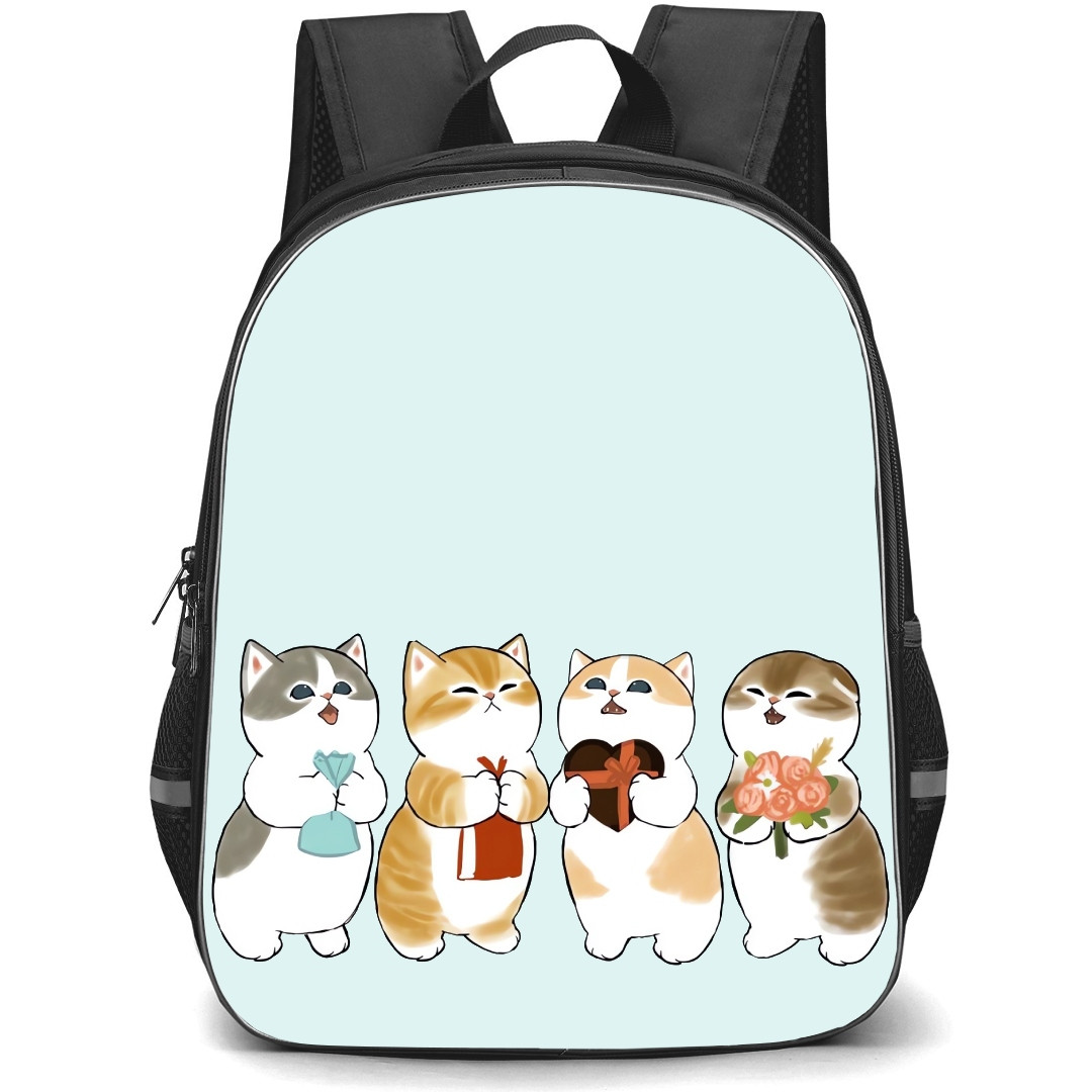 Mofusand School Backpack StudentPack - Characters Holding Gifts Illustration