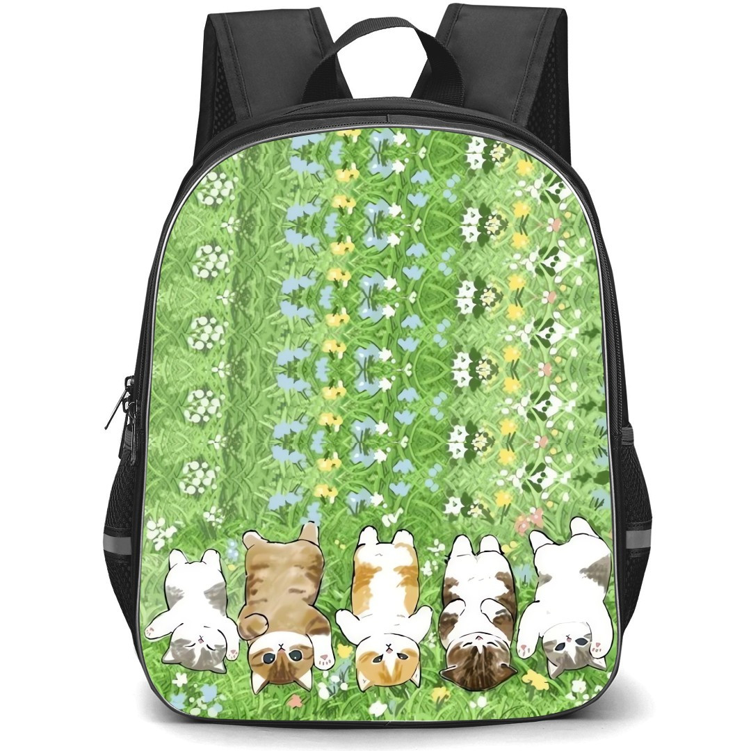 Mofusand School Backpack StudentPack - Characters Sleeping On Grass Illustration