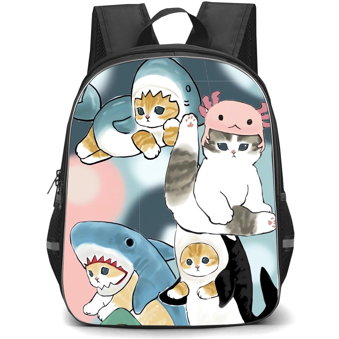 Mofusand School Backpack StudentPack - Marine Life Cat Collage