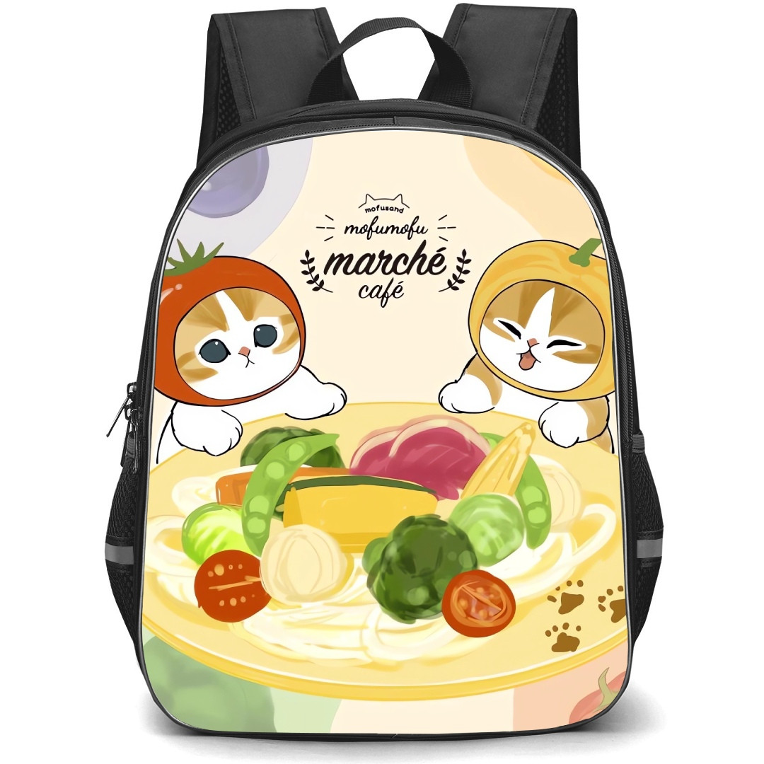 Mofusand School Backpack StudentPack - Mofumofu Marche Cafe Vegetables