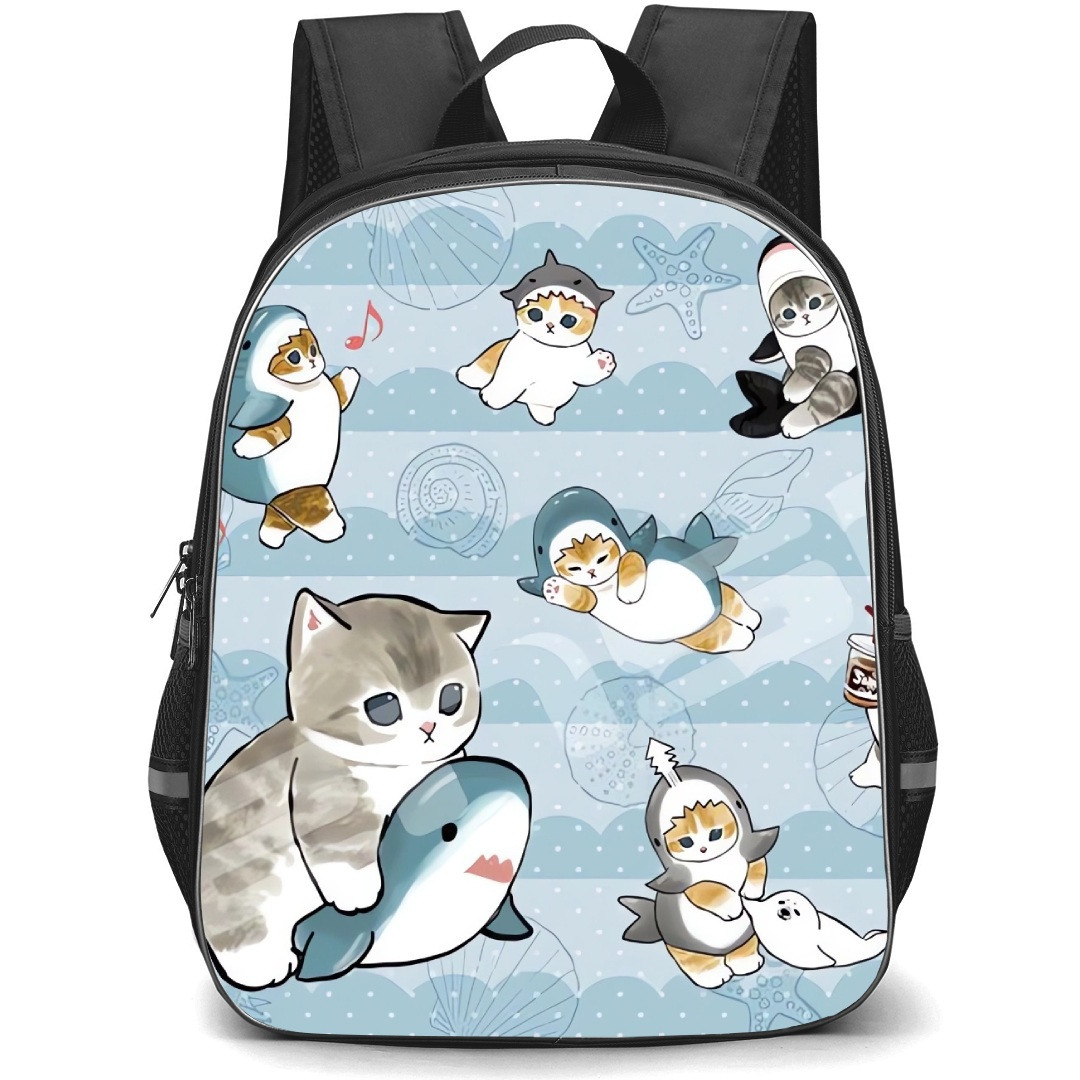 Mofusand School Backpack StudentPack - Shark Cat Collage