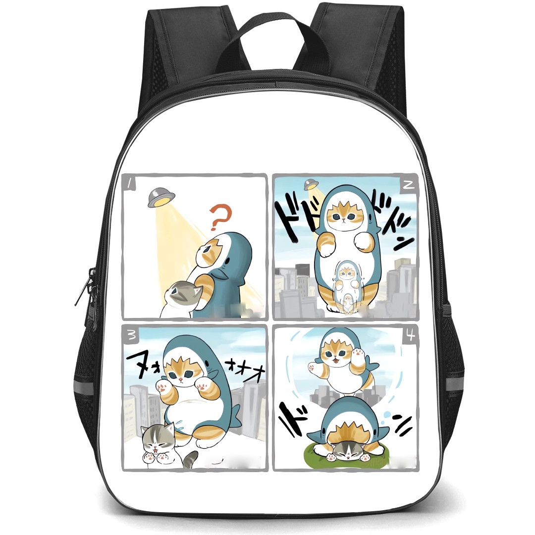 Mofusand School Backpack StudentPack - Shark Cat Comic Art
