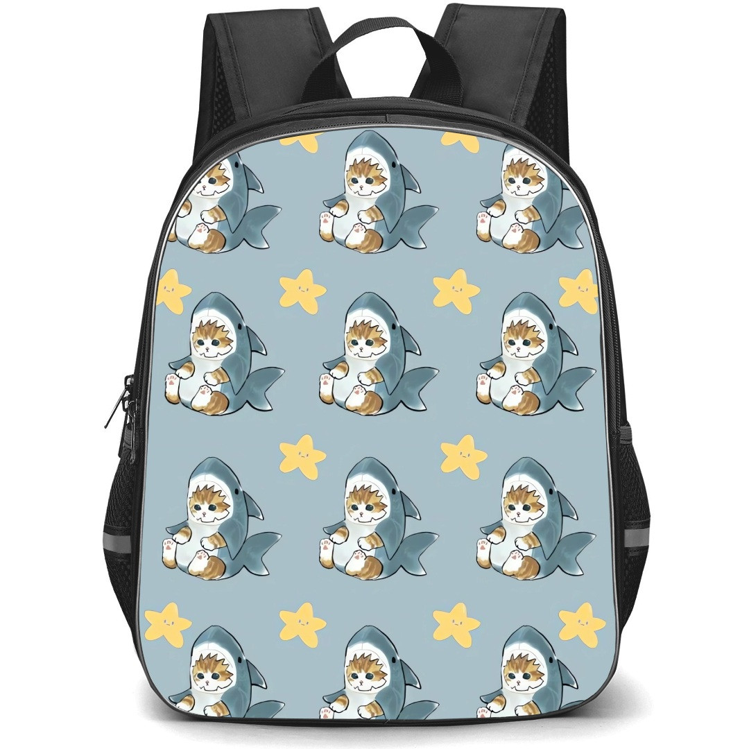 Mofusand School Backpack StudentPack - Shark Cat Pattern Art