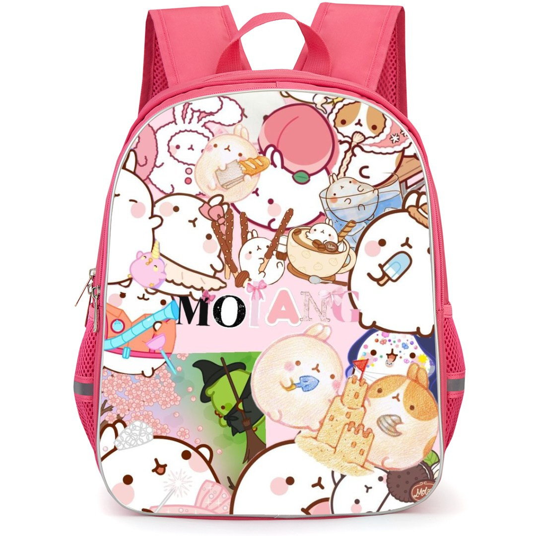Molang Backpack School Bag StudentPack - Portrait Pink Collage Series Poster