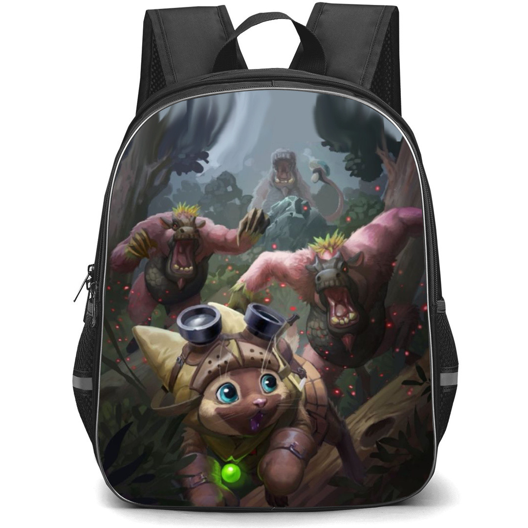Monster Hunter Felyne Backpack Student Pack - Felyne Chased By Monsters 3D Paint