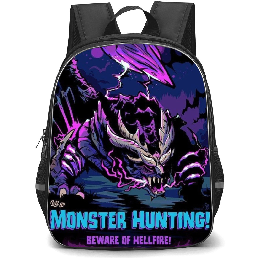Monster Hunter Magnamalo Backpack Student Pack - Magnamalo Monster Hunting Beware Of Hellfire