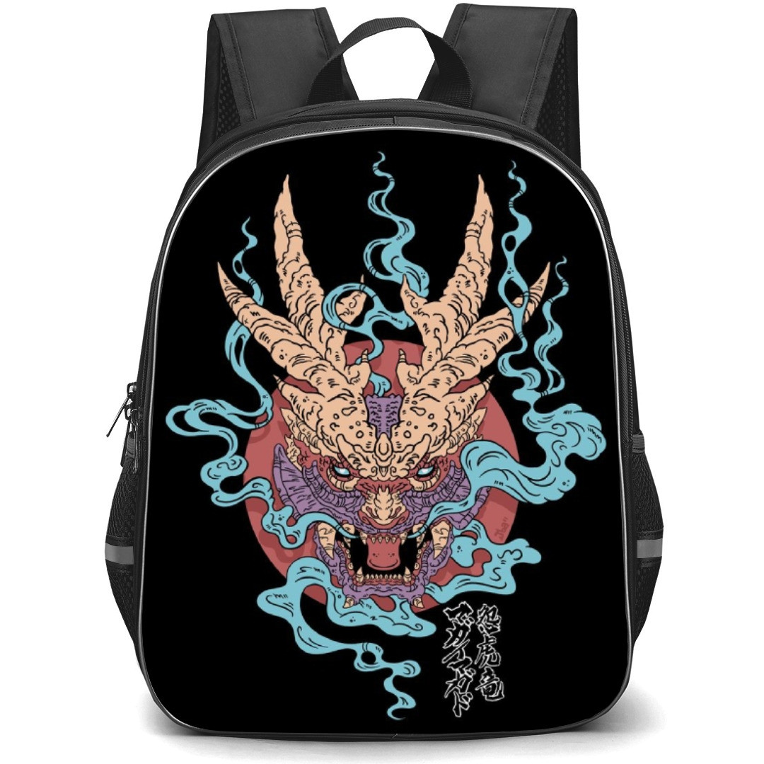 Monster Hunter Magnamalo Backpack Student Pack - Magnamalo Cartoon Portrait Black Background