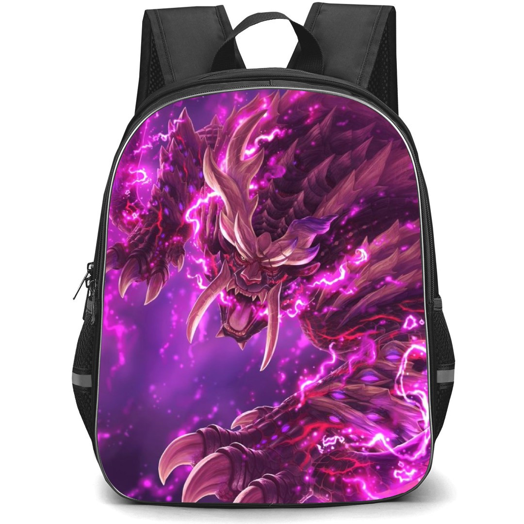 Monster Hunter Magnamalo Backpack Student Pack - Magnamalo Raging Violet Flame Illustration