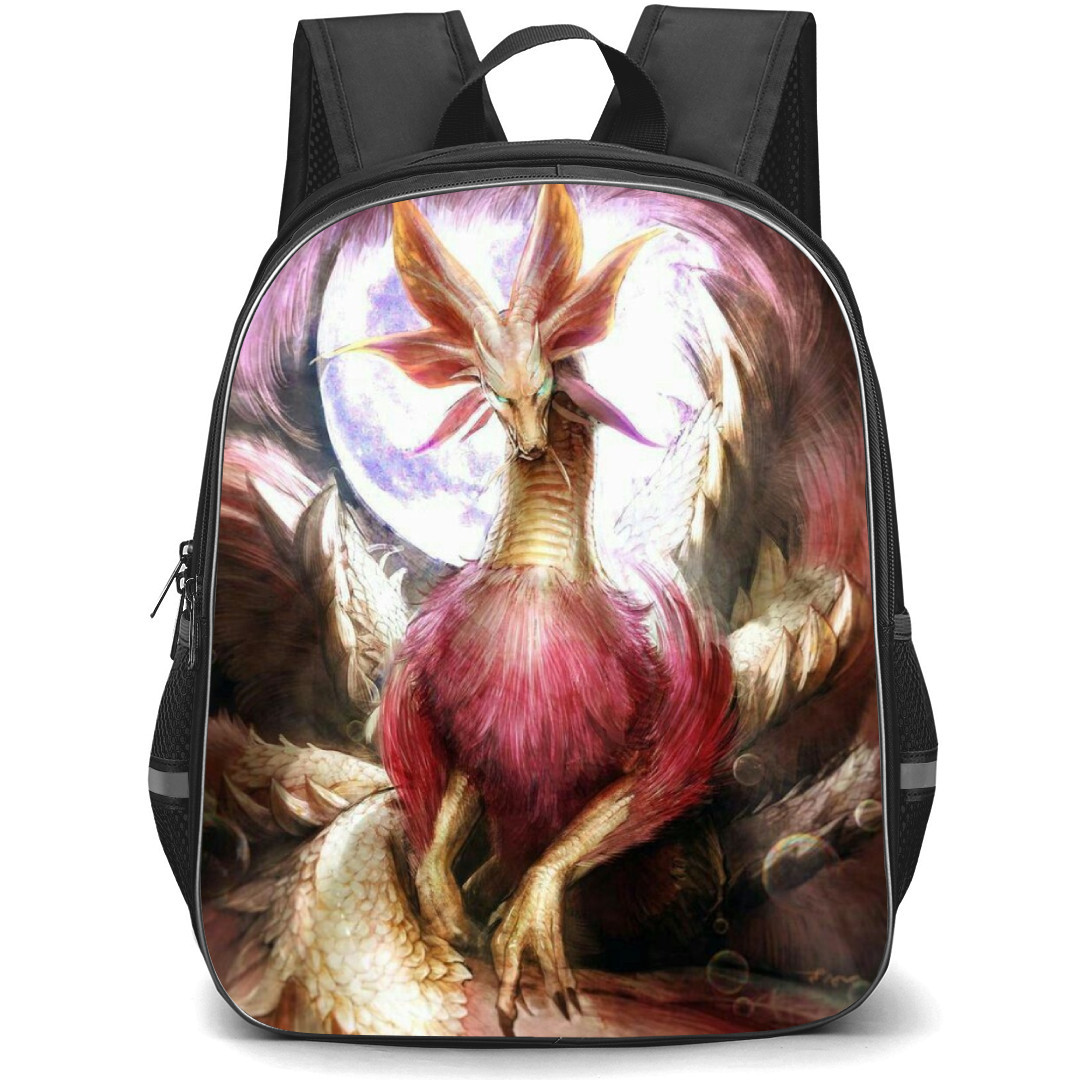Monster Hunter Mizutsune Backpack Student Pack - Mizutsune Poses Paint Art