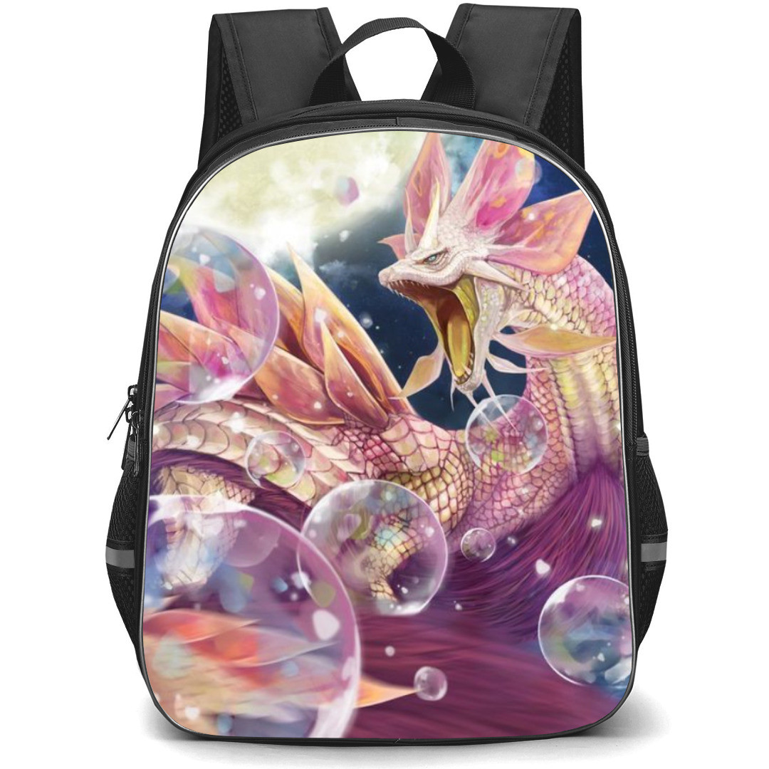 Monster Hunter Mizutsune Backpack Student Pack - Mizutsune Roaring Moon Background Illustration