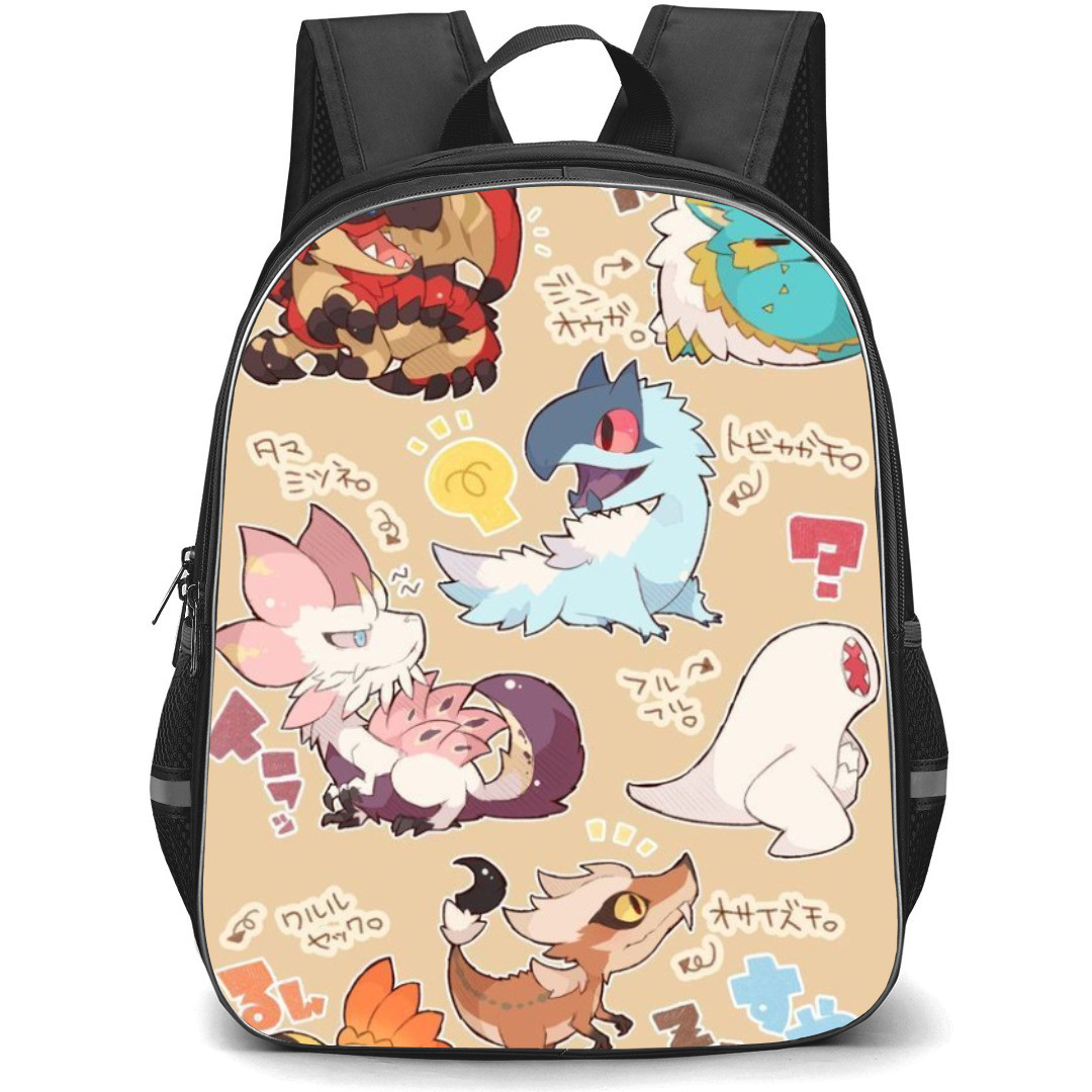 Monster Hunter Backpack Student Pack - Monsters Chibi Cartoon Art
