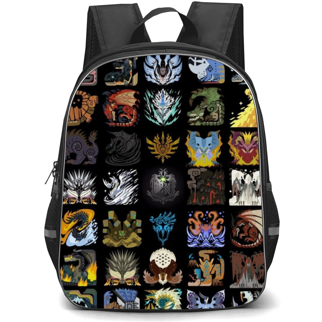 Monster Hunter Backpack Student Pack - Monsters Square Design