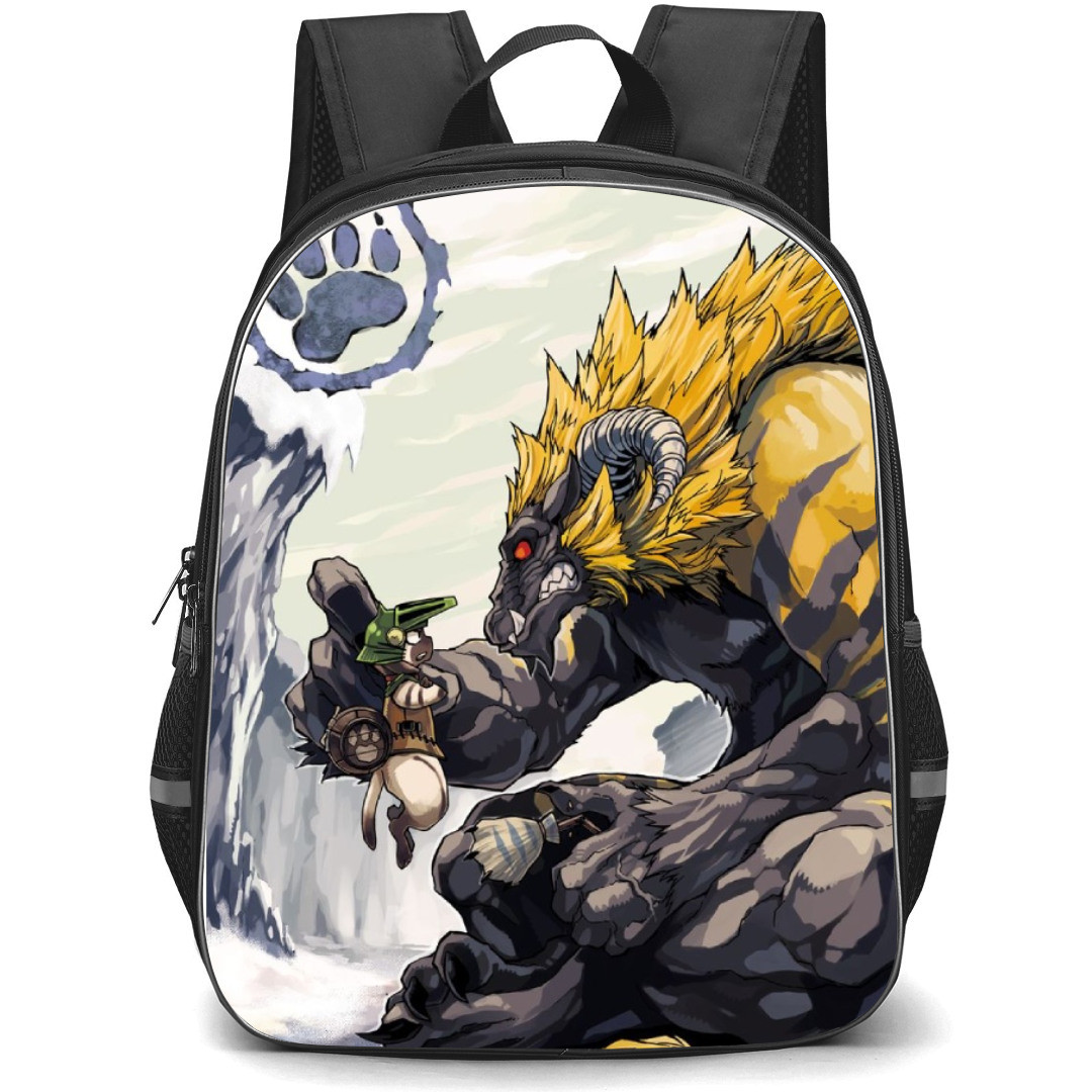 Monster Hunter Rajang Backpack Student Pack - Rajang Holding Felyne Illustration