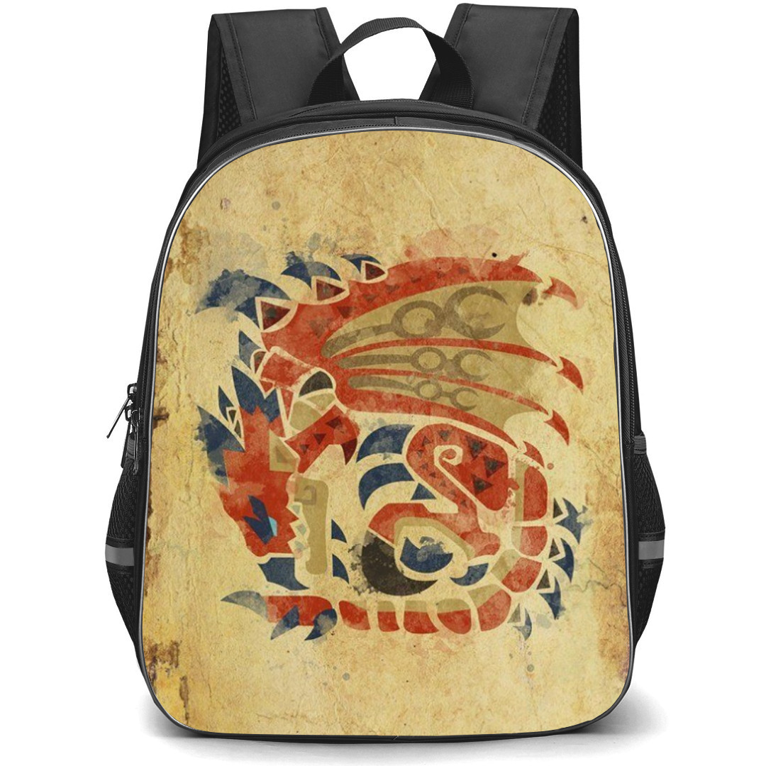 Monster Hunter Rathalos Backpack Student Pack - Rathalos Vintage Art