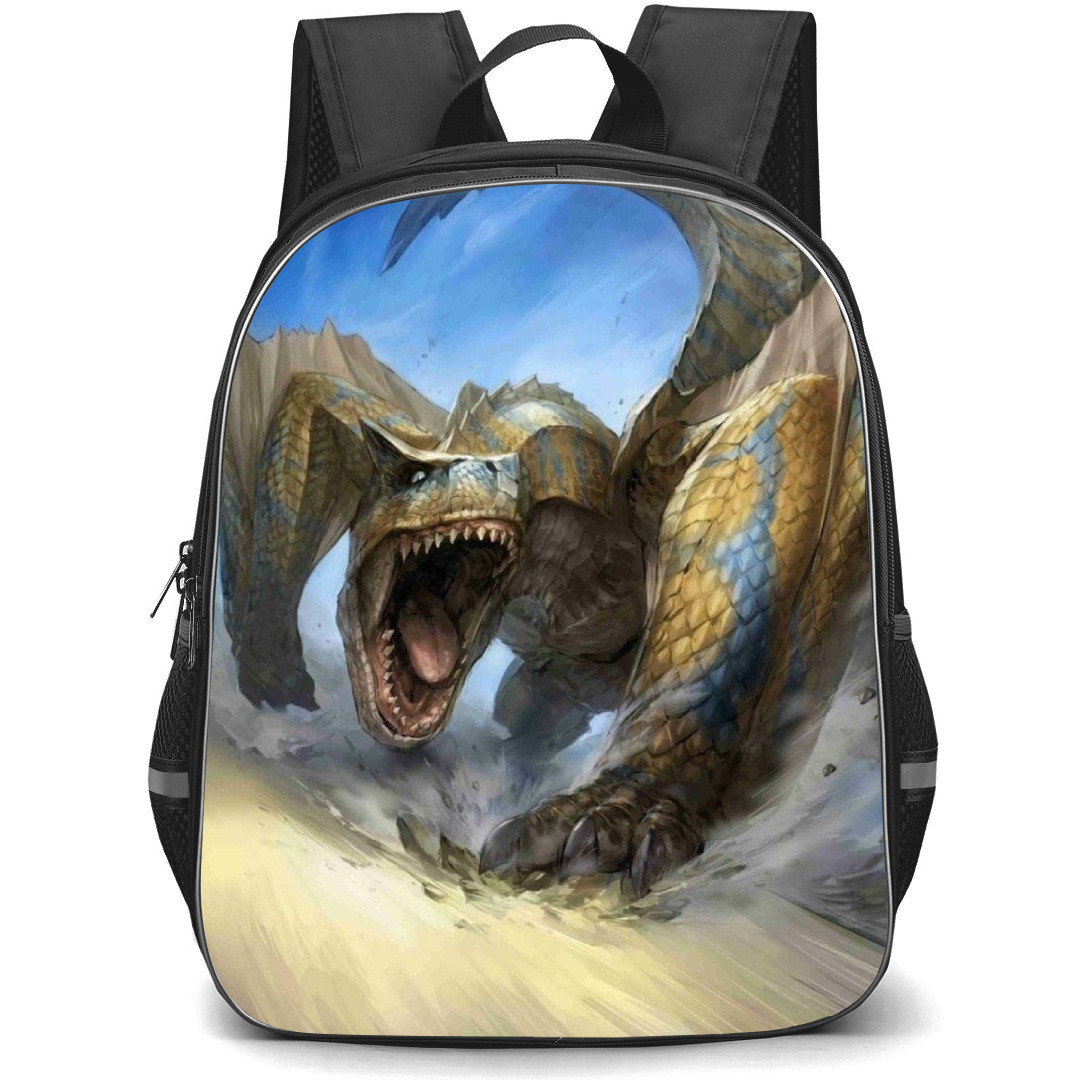 Monster Hunter Tigrex Backpack Student Pack - Tigrex Roaring Illustration