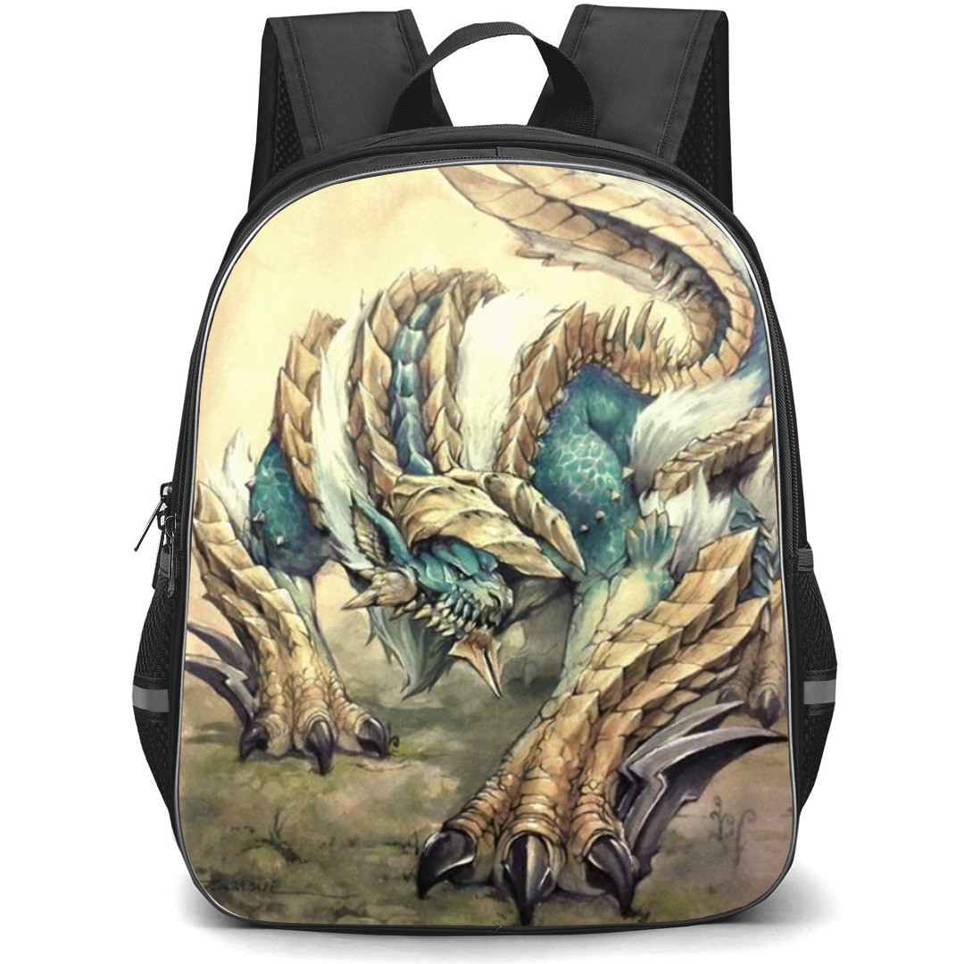 Monster Hunter Zinogre Backpack Student Pack - Zinogre Vintage Illustration